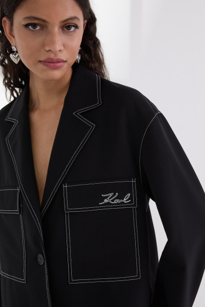 BLEJZR KARL LAGERFELD CONTRAST STITCH JACKET - Fotografie č. 4