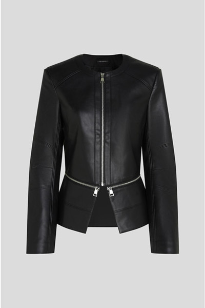 BUNDA KARL LAGERFELD FAUX LEATHER ZIP JACKET - Fotografie č. 1
