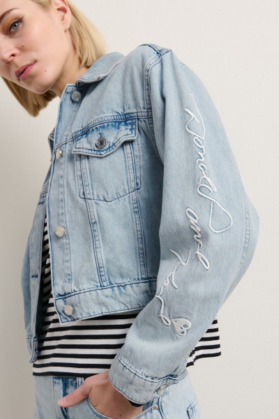 BUNDA KARL LAGERFELD KL X DISNEY DENIM JACKET - Fotografie č. 3