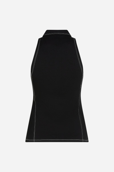TOP KARL LAGERFELD CONTRAST STITCH POLO - Kép 6