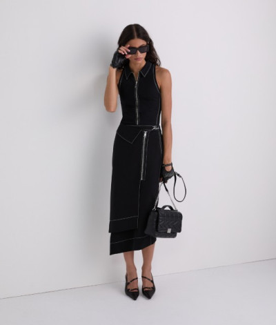 TOP KARL LAGERFELD CONTRAST STITCH POLO - Kép 4