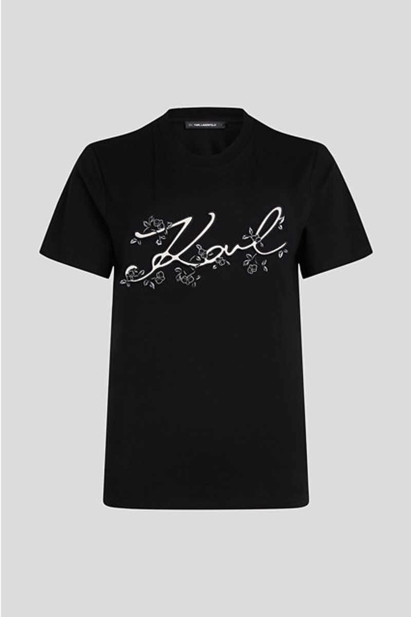 Póló Karl Lagerfeld Karl Orchid Logo T-Shirt Black