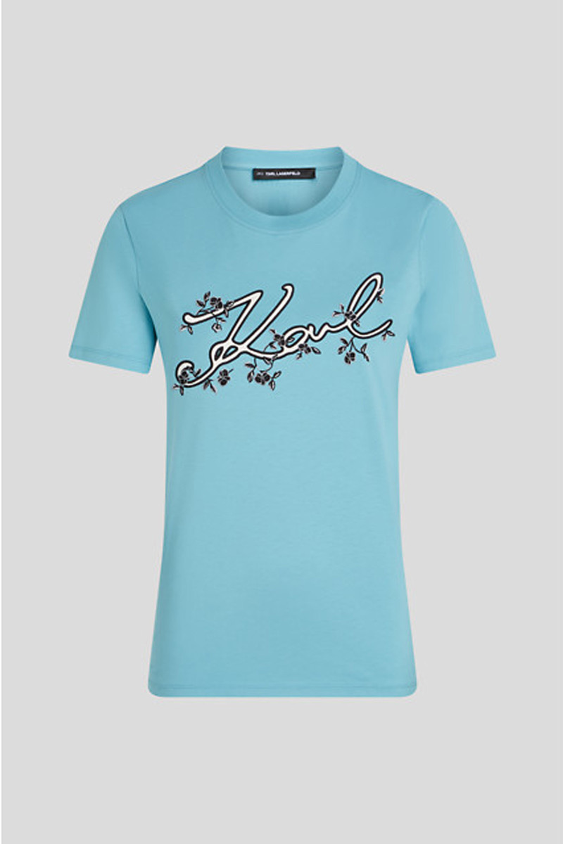 Póló Karl Lagerfeld Karl Orchid Logo T-Shirt Still Water