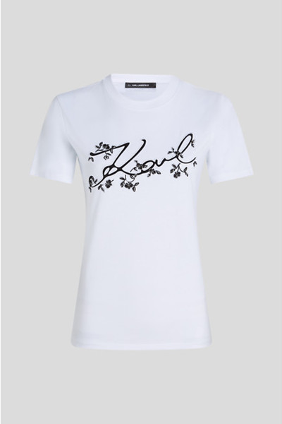 TRIČKO KARL LAGERFELD KARL ORCHID LOGO T-SHIRT - Fotografie č. 1
