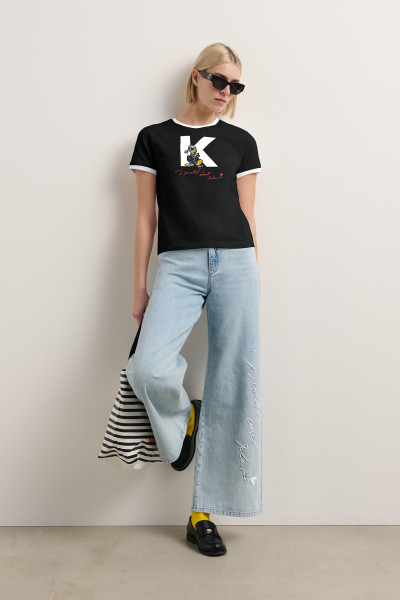 PÓLÓ KARL LAGERFELD KL X DISNEY PETITE T-SHIRT - Kép 4