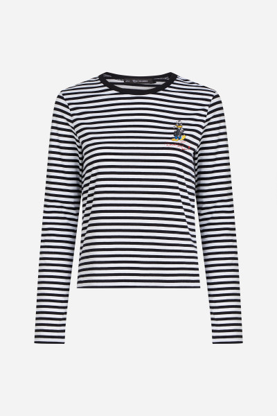PÓLÓ KARL LAGERFELD KL X DISNEY STRIPE LSLV T-SHIRT - Kép 6