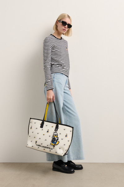 PÓLÓ KARL LAGERFELD KL X DISNEY STRIPE LSLV T-SHIRT - Kép 2