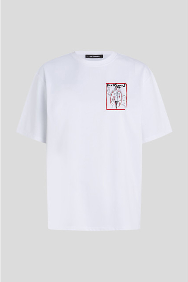 Póló Karl Lagerfeld Karl Series Oversized T-Shirt White