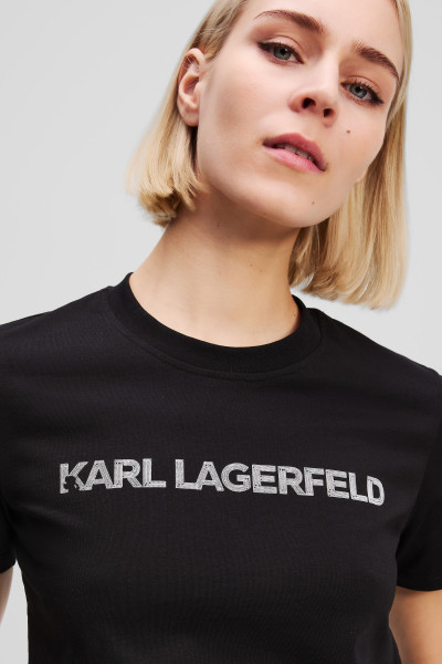 PÓLÓ KARL LAGERFELD ELONGATED LOGO T-SHIRT - Kép 3