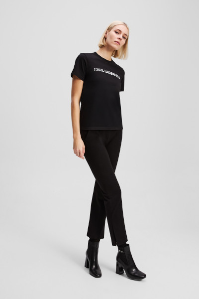PÓLÓ KARL LAGERFELD ELONGATED LOGO T-SHIRT - Kép 4