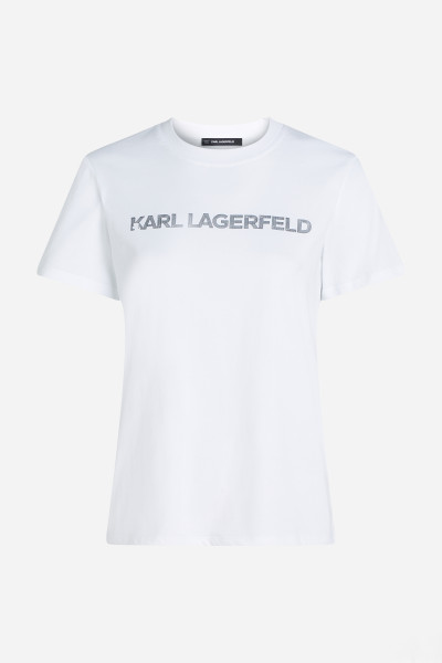PÓLÓ KARL LAGERFELD ELONGATED LOGO T-SHIRT - Kép 5