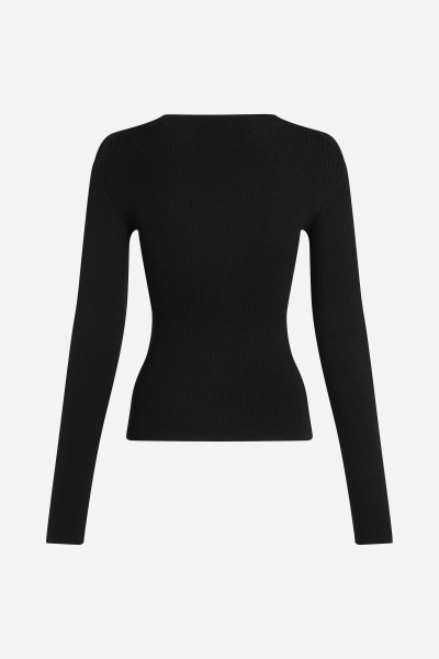 PULÓVER KARL LAGERFELD LSLV RIBBED MOCK NECK - Kép 6