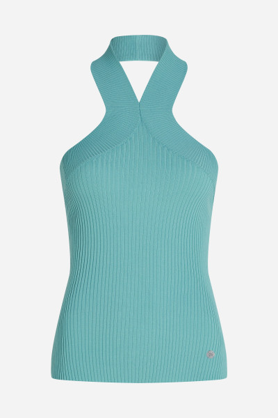 PULÓVER KARL LAGERFELD HALTERNECK KNIT TANK - Kép 5
