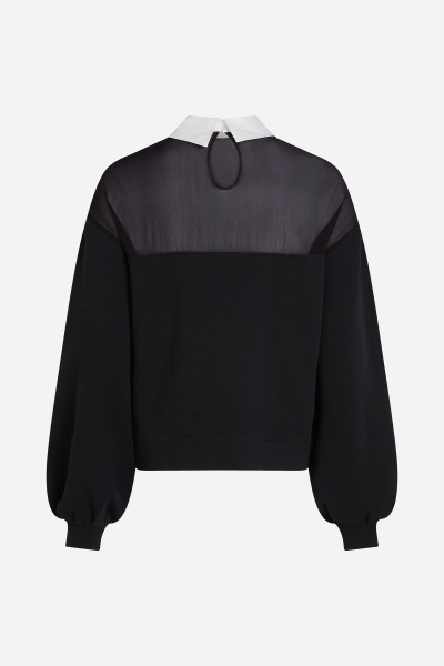 MIKINA KARL LAGERFELD POPLIN COLLAR SWEATSHIRT - Fotografie č. 6