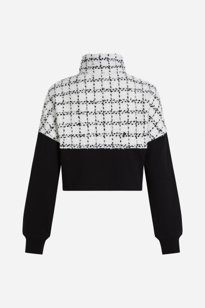 MIKINA KARL LAGERFELD BOUCLE MIX SWEAT JACKET - Fotografia č. 6