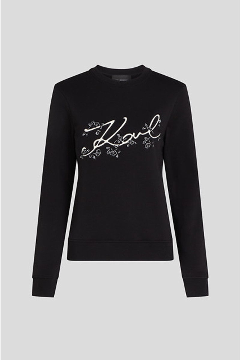 Melegítő Felső Karl Lagerfeld Karl Orchid Logo Sweatshirt Black