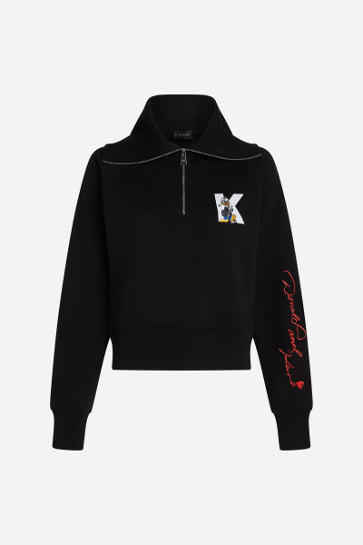 MELEGÍTŐ FELSŐ KARL LAGERFELD KL X DISNEY 1/2 ZIP SWEATSHIRT - Kép 6