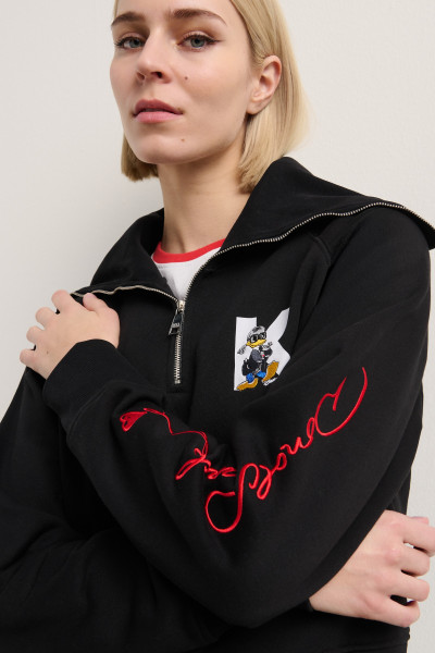 MELEGÍTŐ FELSŐ KARL LAGERFELD KL X DISNEY 1/2 ZIP SWEATSHIRT - Kép 3