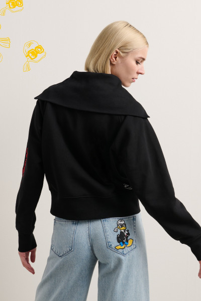MELEGÍTŐ FELSŐ KARL LAGERFELD KL X DISNEY 1/2 ZIP SWEATSHIRT - Kép 5