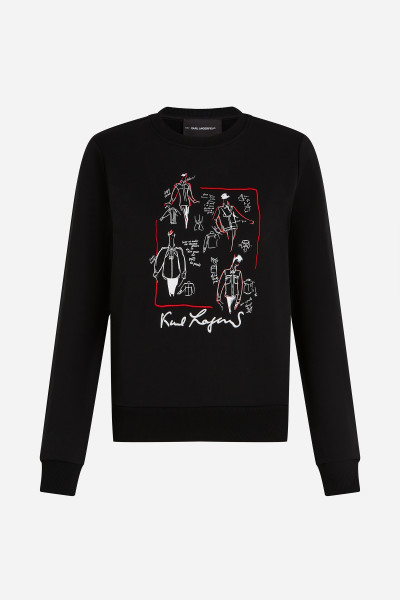 MELEGÍTŐ FELSŐ KARL LAGERFELD KARL SERIES SWEATSHIRT - Kép 5