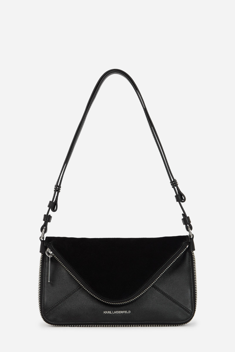 Levně Kabelka karl lagerfeld k/hardware shoulder bag black-nickel