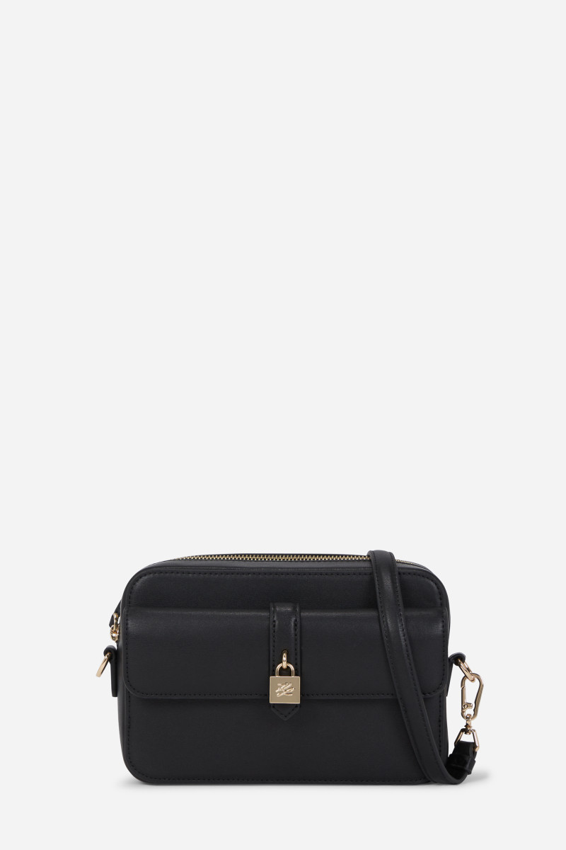 Levně Kabelka karl lagerfeld k/autograph padlock cam bag black/gold