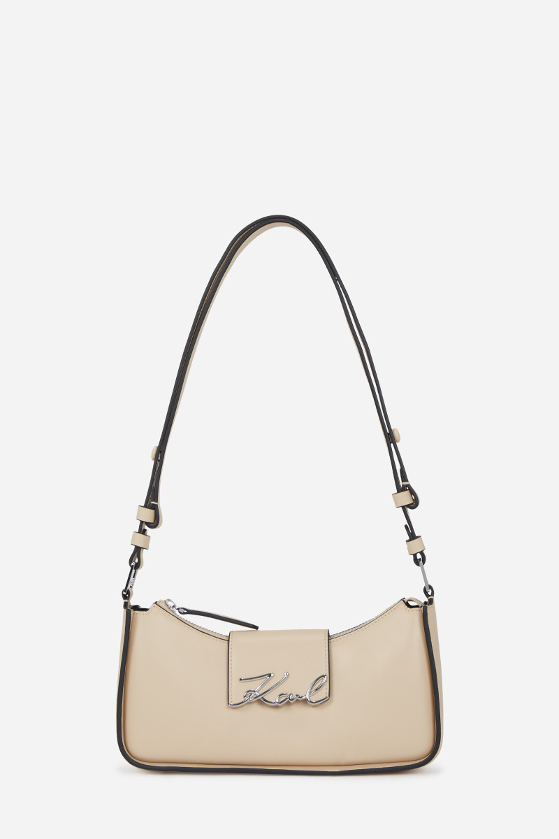 Levně Kabelka karl lagerfeld k/signature sm zip sb trench beige