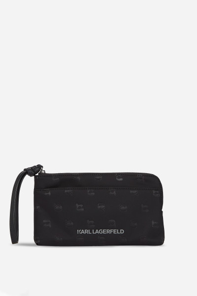 PÚZDRO KARL LAGERFELD IKON NYLON AOP WRIST POUCH - Fotografia č. 1