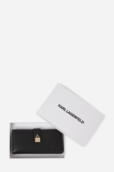 PÉNZTÁRCA KARL LAGERFELD K/AUTOGRAPH PADLOCK CONT WALLE - Kép 4