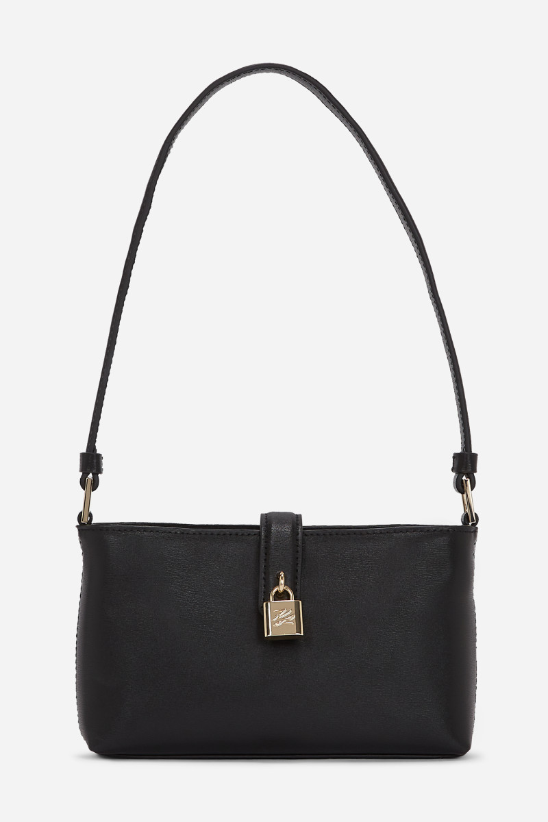 Retikül Karl Lagerfeld K/Autograph Padlock Sh Pouch Black/Gold