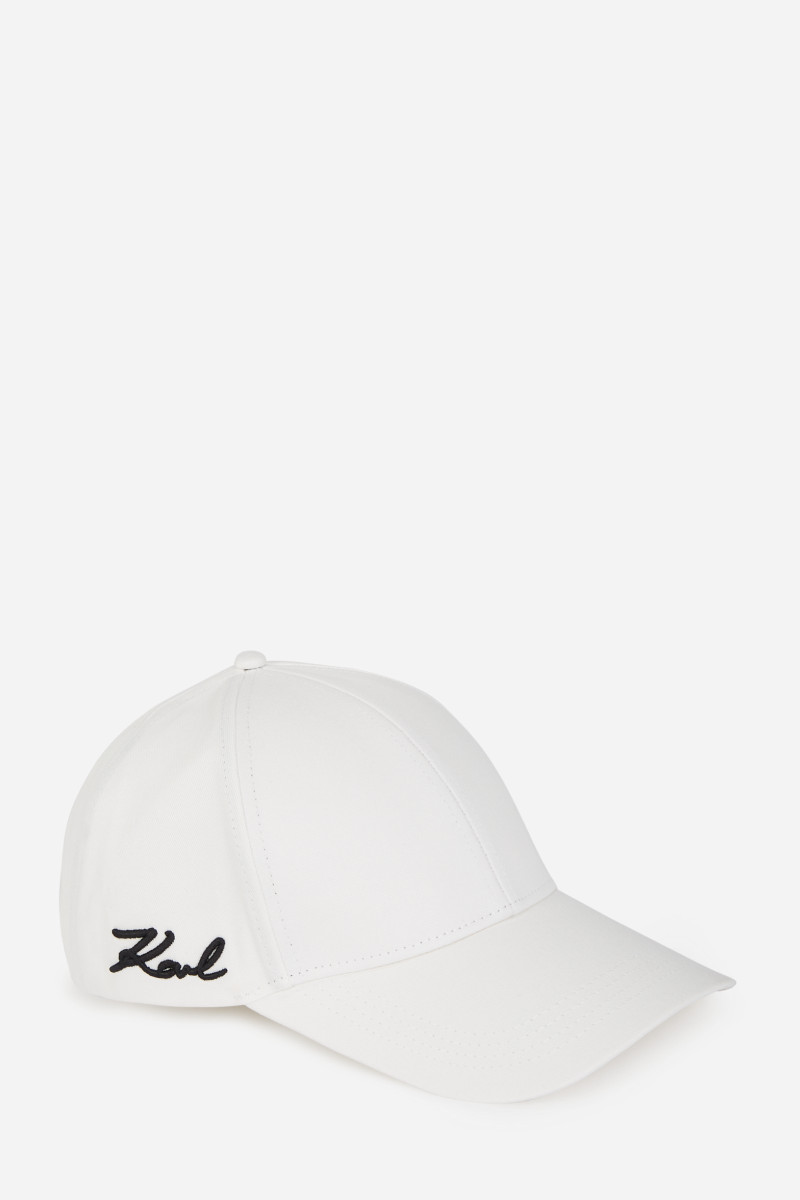Levně Kšiltovka karl lagerfeld k/signature side logo cap off white