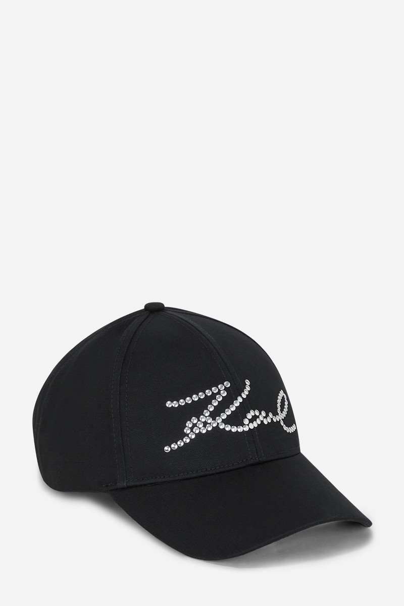 Sapka Karl Lagerfeld K/Signature Studs Cap Black