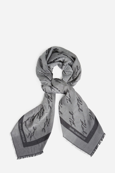 ŠÁTEK KARL LAGERFELD K/MONOGRAM DEGRADE JKRD SCARF - Fotografie č. 1