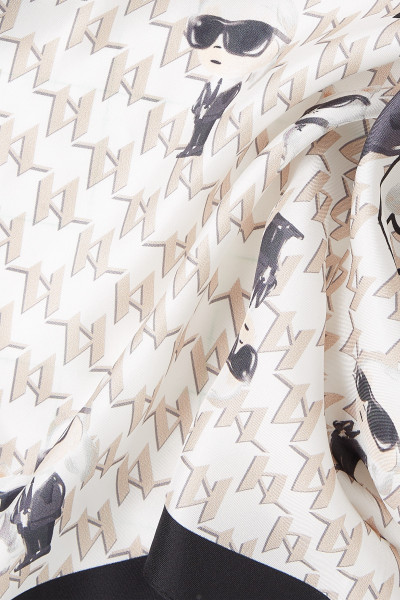 ŠÁTEK KARL LAGERFELD IKON SILK SCARF - Fotografie č. 4