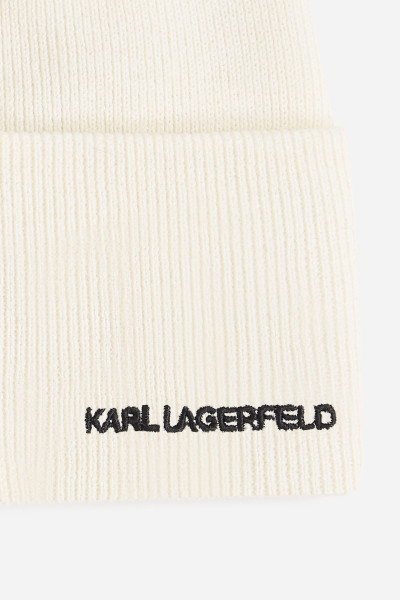 SAPKA KARL LAGERFELD IKON CHOUPETTE PIN BEANIE - Kép 4