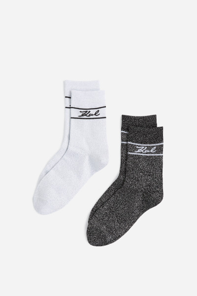 ZOKNI KARL LAGERFELD K/SIGNATURE LUREX SOCKS - Kép 1