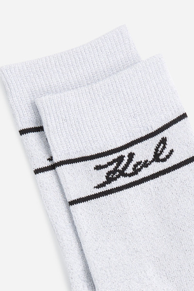 ZOKNI KARL LAGERFELD K/SIGNATURE LUREX SOCKS - Kép 3