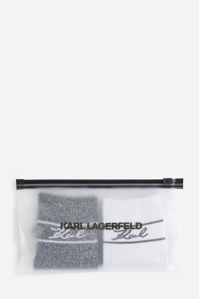 ZOKNI KARL LAGERFELD K/SIGNATURE LUREX SOCKS - Kép 4