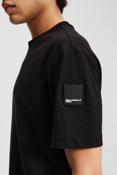 TRIČKO KARL LAGERFELD JEANS KLJ REG RUBBER PATCH TEE - Fotografie č. 4