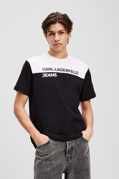 TRIČKO KARL LAGERFELD JEANS KLJ REG BLOCKED TEE - Fotografie č. 1