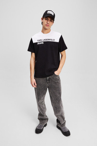 TRIČKO KARL LAGERFELD JEANS KLJ REG BLOCKED TEE - Fotografie č. 4