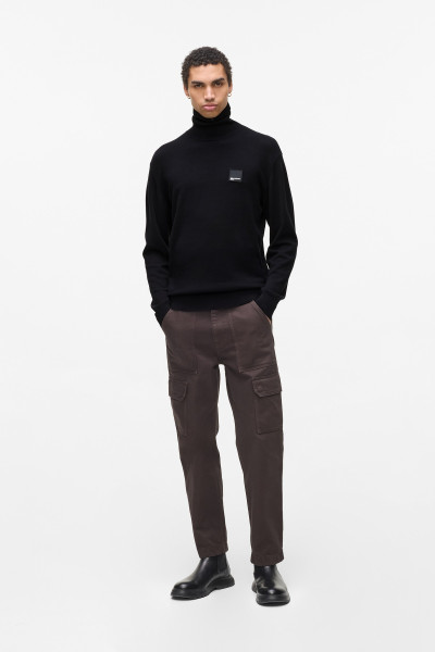 PULÓVER KARL LAGERFELD JEANS KLJ REGULAR ROLL-NECK SWEATER - Kép 4