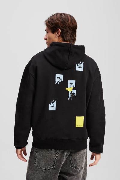 MELEGÍTŐ FELSŐ KARL LAGERFELD JEANS KLJ RELAX REPEATED KARL HOODIE - Kép 2