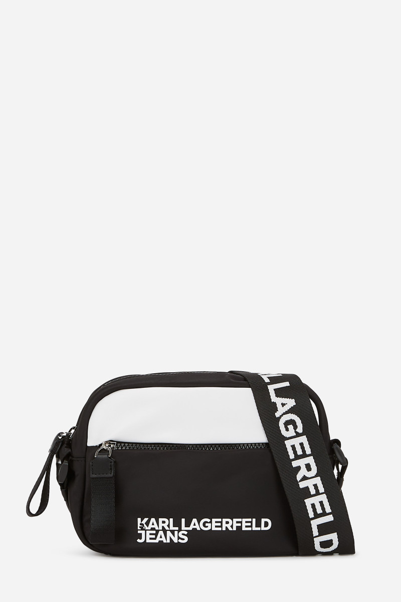 Crossbody Karl Lagerfeld Jeans Klj Essential Nylon Cb B/W White/Black