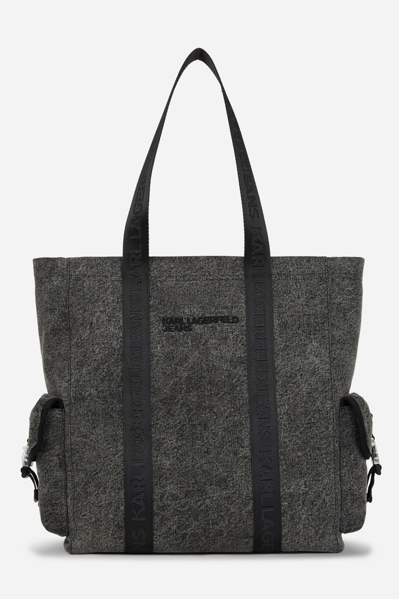 Táska Karl Lagerfeld Jeans Klj Washed Utility Tote Washed Black