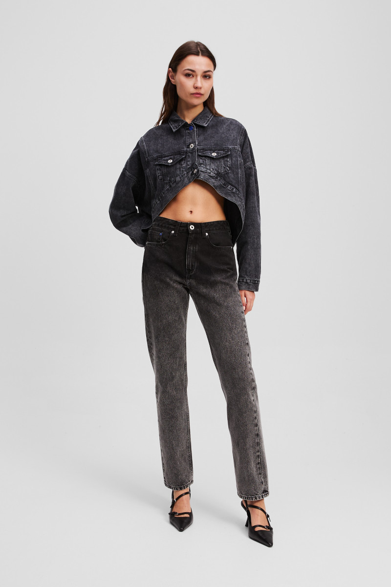 Farmer Karl Lagerfeld Jeans Klj Hr Straight Ombre Denim Washed Black Ombre