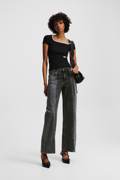 FARMER KARL LAGERFELD JEANS KLJ MR RELAXED BLOCKED DENIM - Kép 2