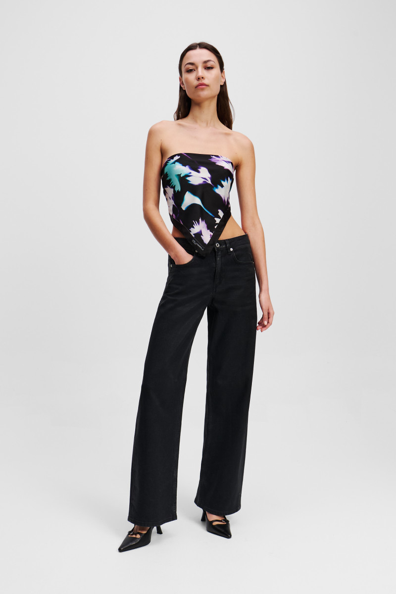 Farmer Karl Lagerfeld Jeans Klj Mr Relaxed Coated Denim Black Coated