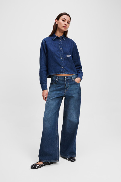 DŽÍNY KARL LAGERFELD JEANS KLJ LR WIDE LEG DENIM - Fotografie č. 1