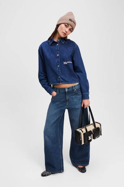 DŽÍNY KARL LAGERFELD JEANS KLJ LR WIDE LEG DENIM - Fotografie č. 2